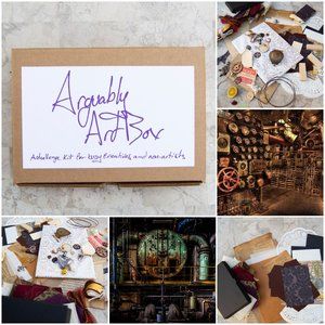Mixed Media Wall Art Kit - Arguably Art Box - Theme: Lace & Industry
